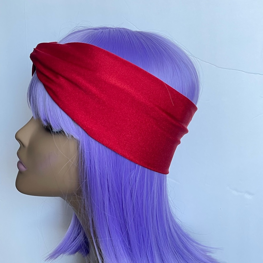 Ruby Red Fitness Turban Headband, Sweatband